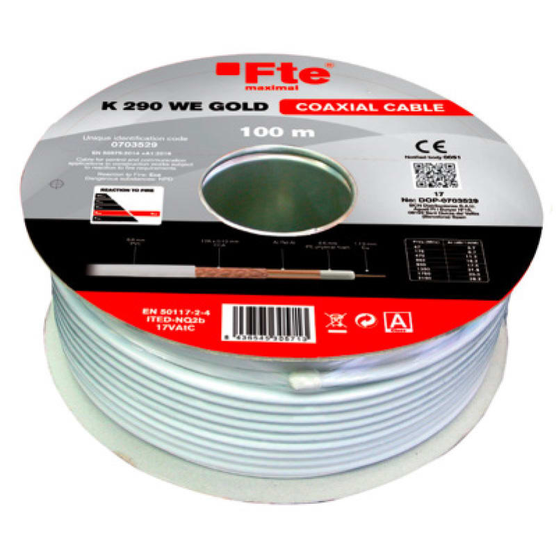 FTE MAXIMAL ITALIA S - FTEK290WEG K290WEG CAVO COAX 6,8MM CU DCA LSZH