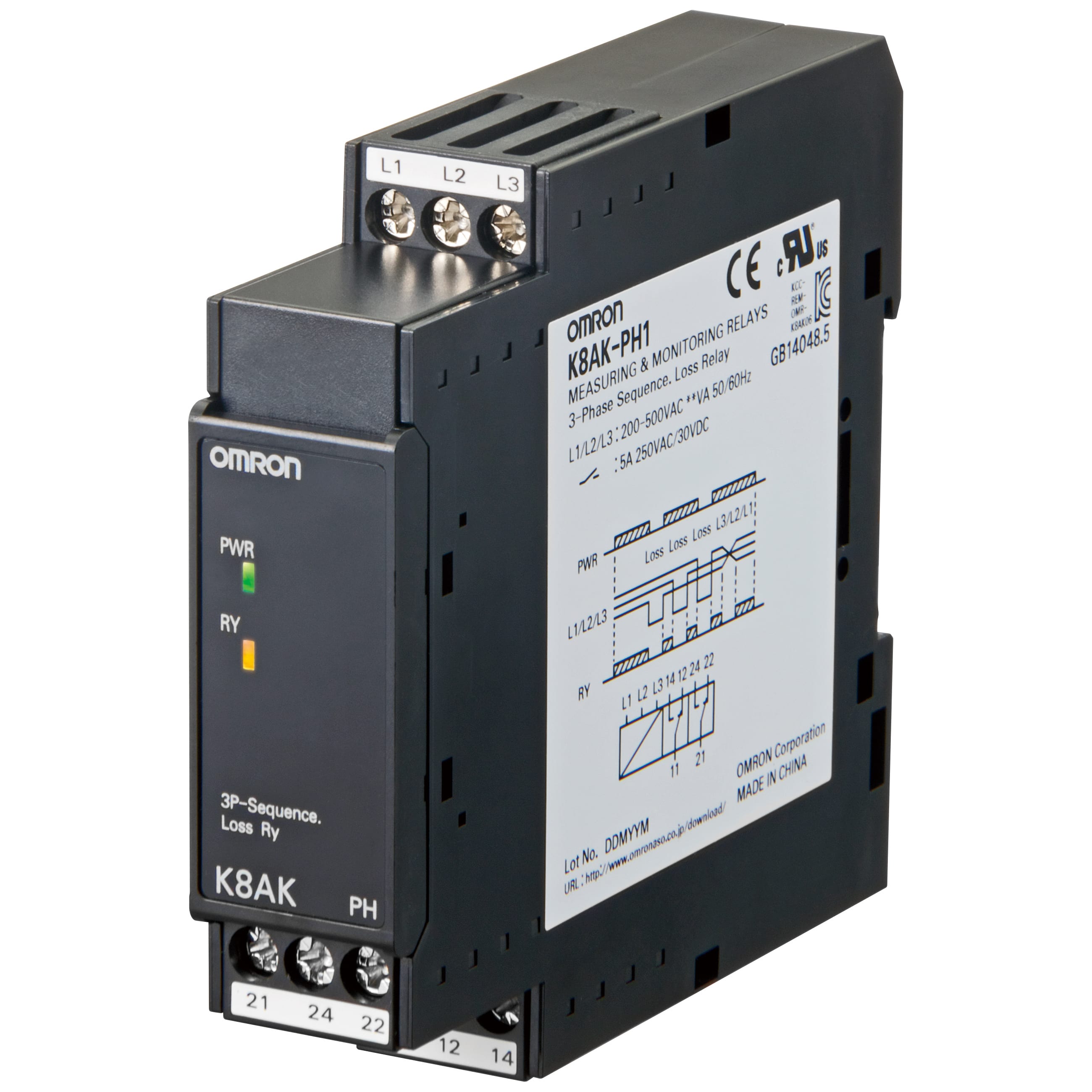 OMRON - OMRK8AKPH1 REL K8AK, 3-PH, 3-FILI, 200...480VC.A.