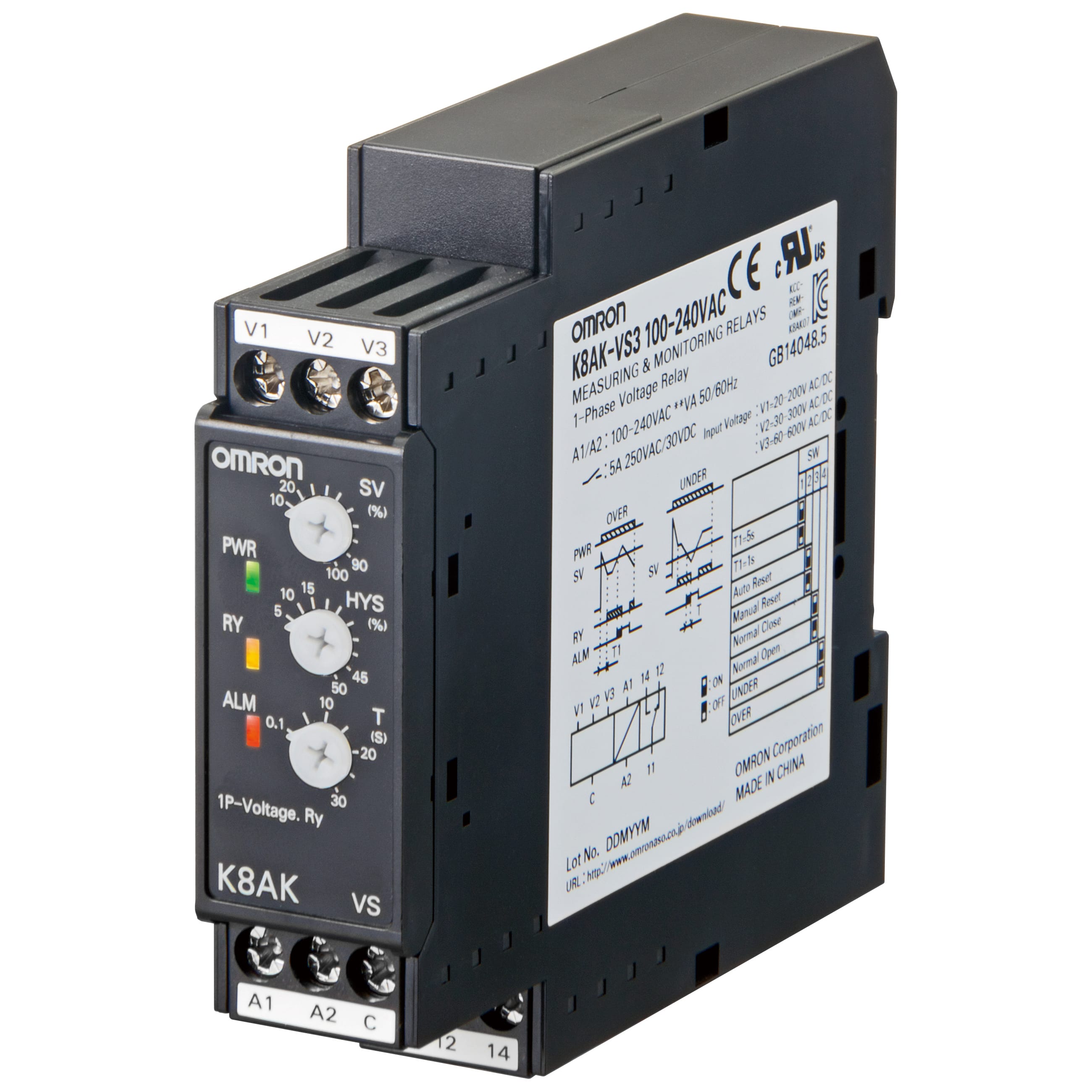 OMRON - OMRK8AKVS2100240VAC RELE-CONTRMONSOVRSOTTENS1VMAX150VOUT2SPD