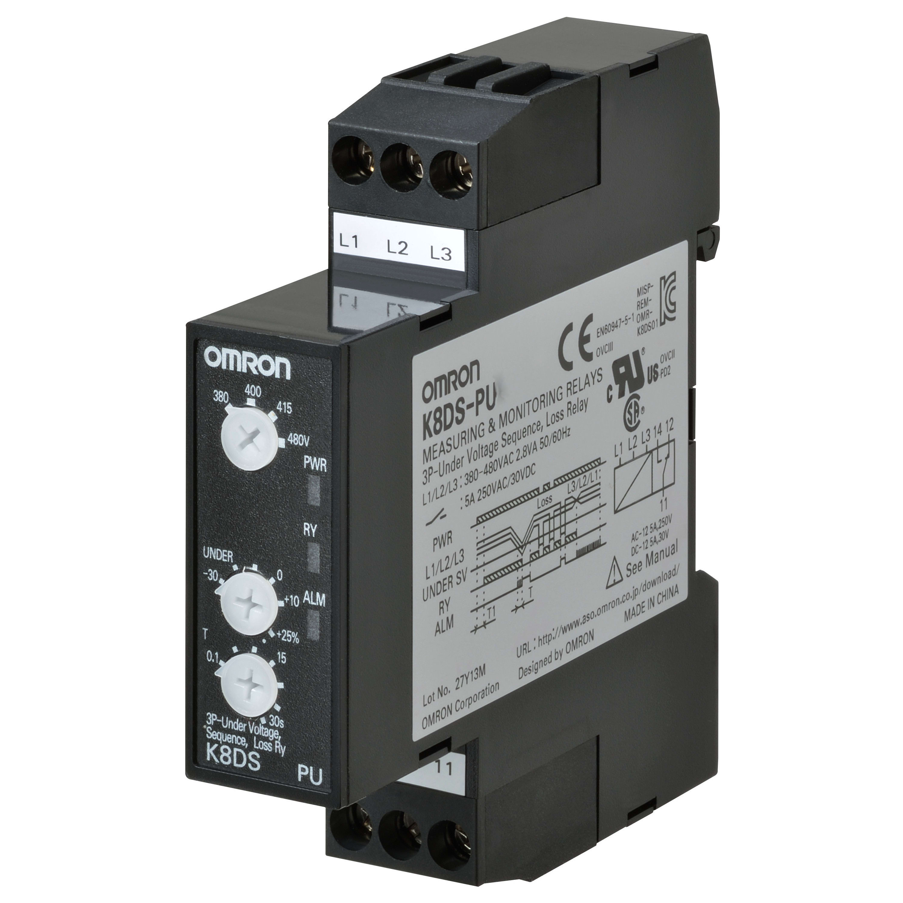 OMRON - OMRK8DSPU2 RELE-CONTR3FAS380/480VSEQUENZA FASE MANC