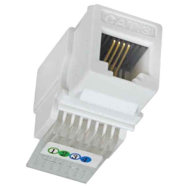 LINK4COM SRLS - LK4KJRJ11UTPCAT3-WE Keystone jack RJ11 3 UTP white