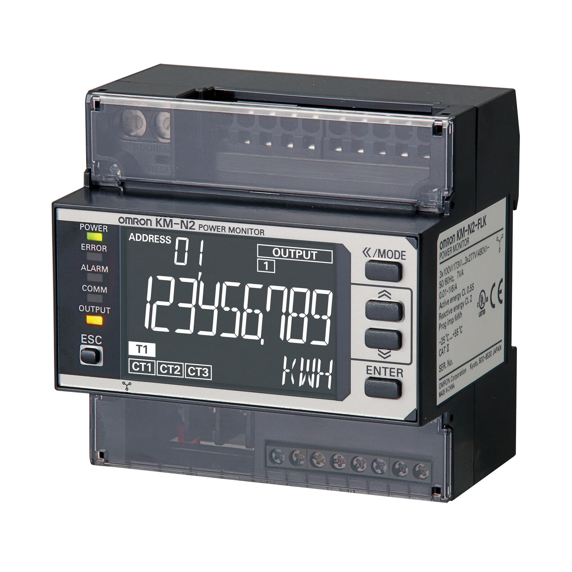 OMRON - OMRKMN2FLK MONITORING- 90X90MM. MONOFASE E TRIFASE.