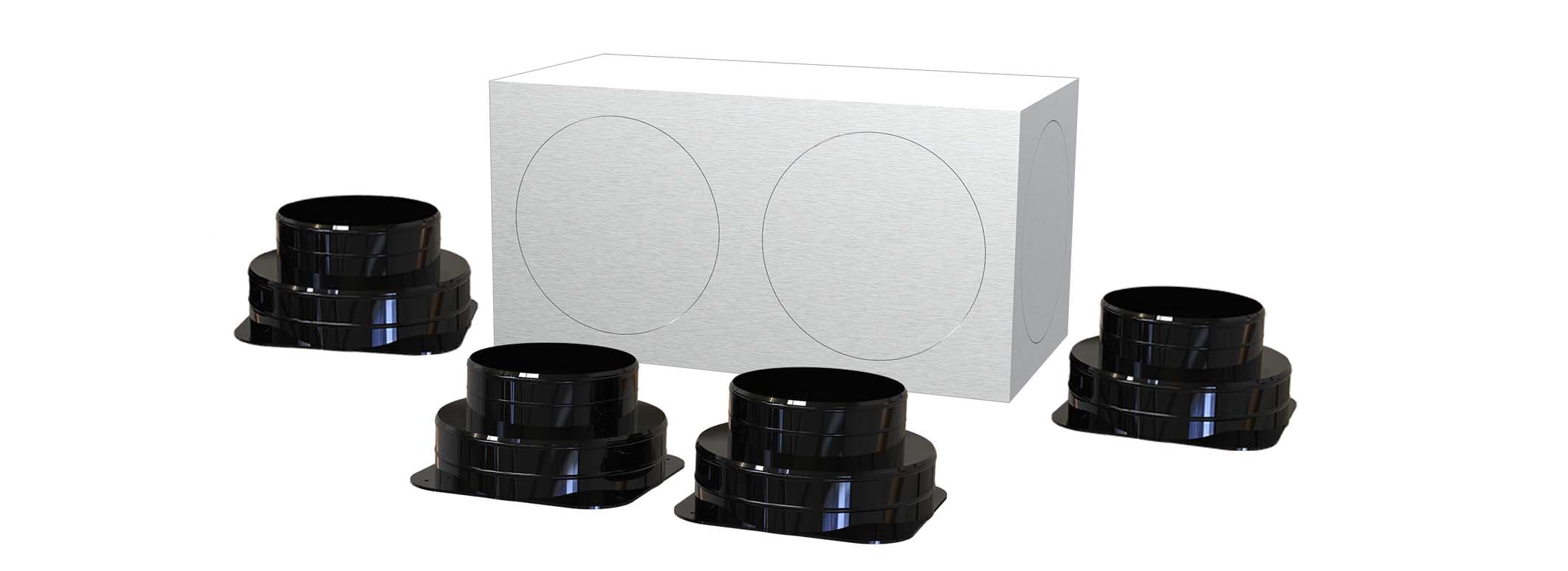 TECNOSYSTEMI SPA SOC - TNSPWD301040 KIT SVELTO 4 ZONE D150 PLENUM IN LAMIER