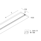 NOVALUX SRL - NOX101898.99 L-09: LINEARE OPALE 2M