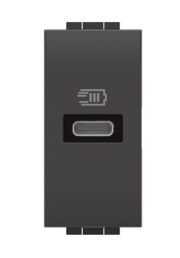 BTICINO - BTIL4192AC LL - CARIC. USB A+C 1M ANTRACITE 20W PD