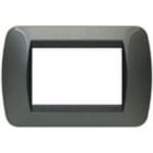 BTICINO - BTIL4803AC LIVING INT - PLACCA 3 POSTI ACCIAIO SCUR