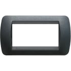 BTICINO - BTIL4804PA LIVING INT.- PLACCA 4P PLASTICA ACCIAIO