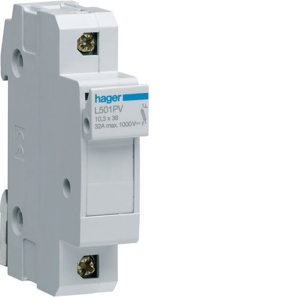 HAGER - HAGL501PV PORTAFUSIBILE FOT. 10.3X38 1P 1M 1000V D