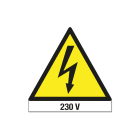 GRAFOPLAST SRL - GRALA11132F1 TRIANG.PERICOLO 230V VINYL AD L=34 49PZ/