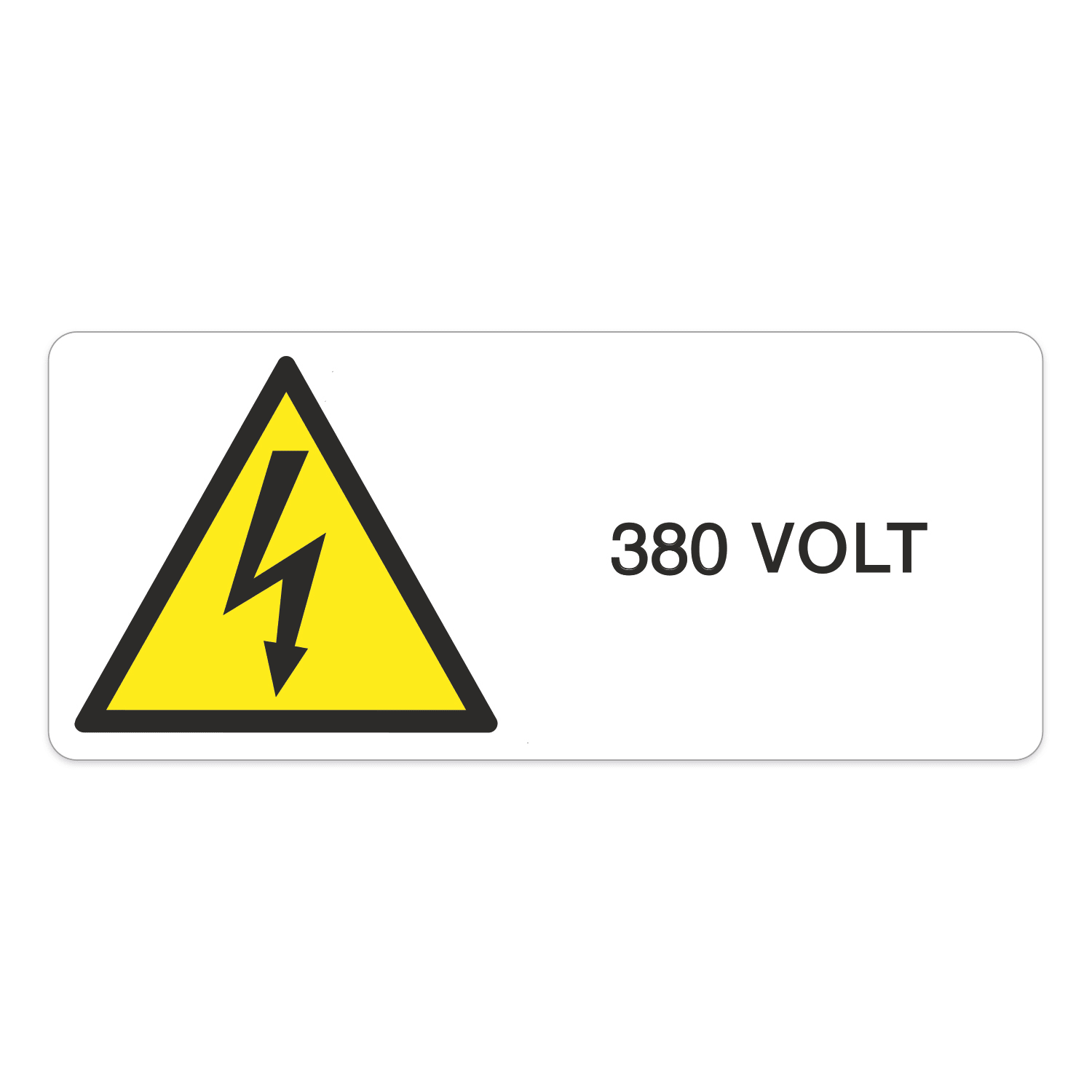 GRAFOPLAST SRL - GRALA13071F1 PERICOLO 380V VINYL AD 52X22.5 35PZ/FG