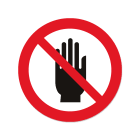 GRAFOPLAST SRL - GRALA36080F1 NON METTERE LE MANI VINYL AD.D39MM 30PZ/