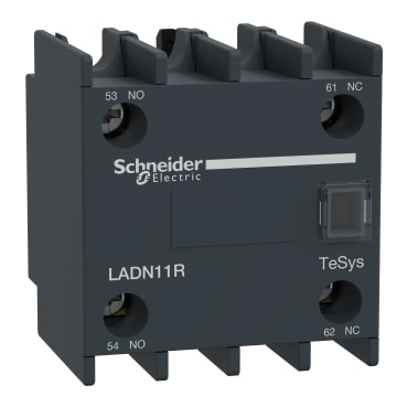 SCHNEIDER ELECTRIC - SNRLADN11R Blocco contatti ausiliari, TeSys Deca, 1NA+1NC, morsetti a vite