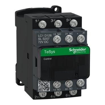 SCHNEIDER ELECTRIC - SNRLC1D126SLS207 Contattore TESYS LC1D 3P AC3 440 V 12 A CA