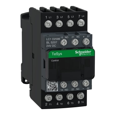 SCHNEIDER ELECTRIC - SNRLC1D2586BLS207 CONTATTORE 25A 24VDC LC CAP OC 2+2P