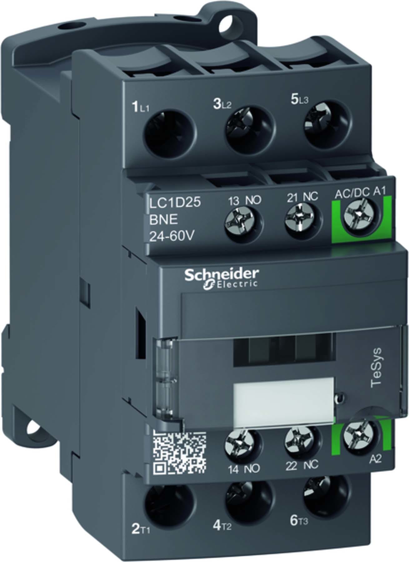 SCHNEIDER ELECTRIC - SNRLC1D25EHE CONTATTORE 25A 48-130VAC/DC GREEN
