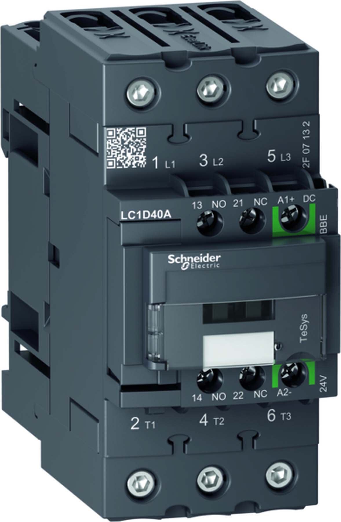 SCHNEIDER ELECTRIC - SNRLC1D40ABBE CONTATTORE 40A 24VDC GREEN