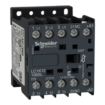SCHNEIDER ELECTRIC - SNRLC1K12106SLS207 CONTATTORE K 3P AC3 440V 12A - 72 V