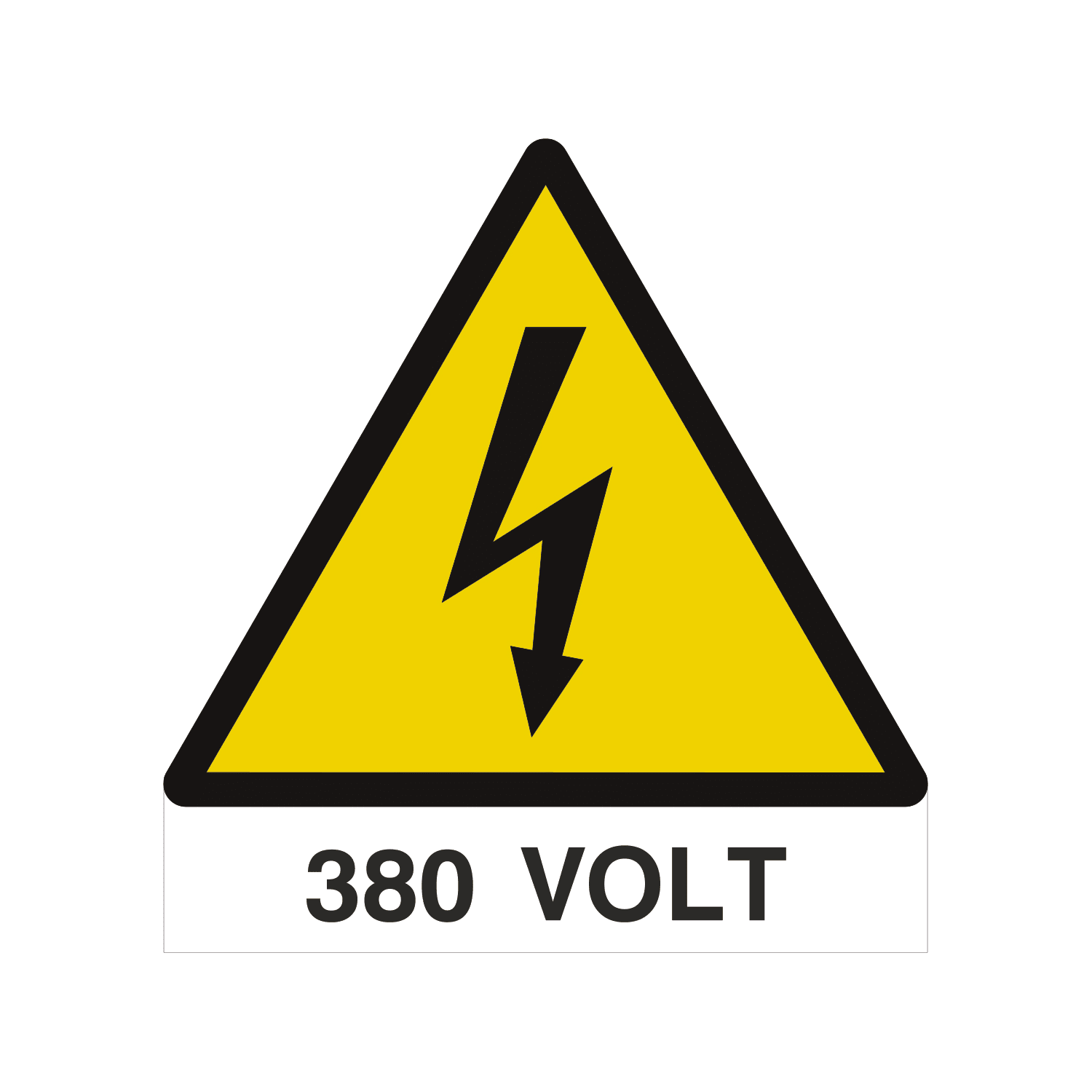 GRAFOPLAST SRL - GRALCX11380P1 TRIANG.PERICOLO 380V - PC AD. L=210 1PZ/