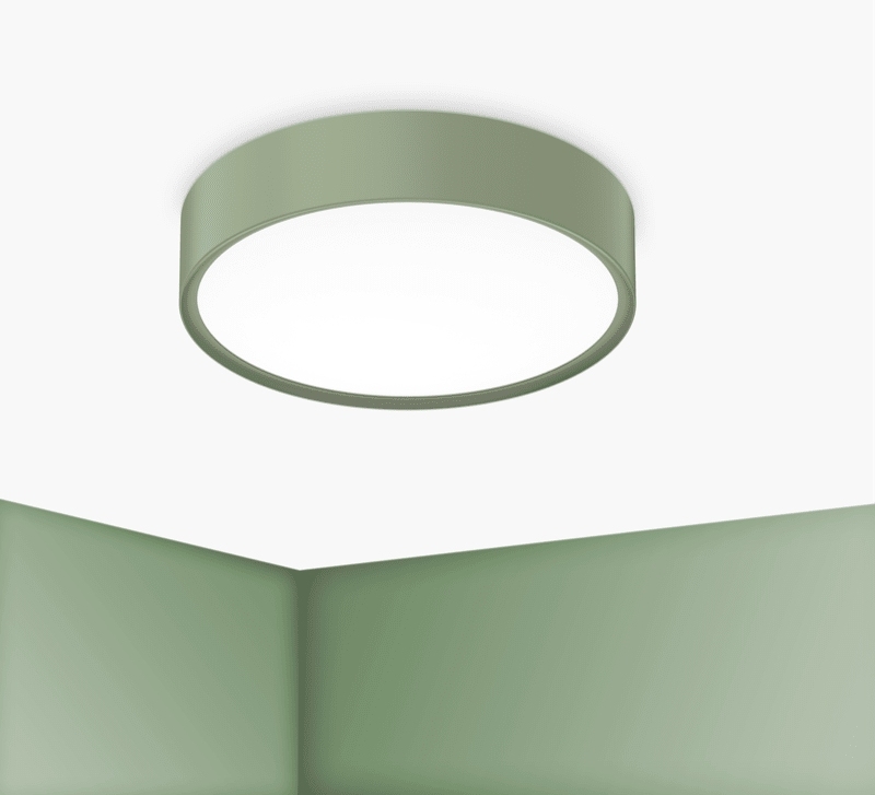 CENTURY ITALIA SRL - CUYBCL-2440VE PLAF. BLANCA LUXE 400MM VERDE SALVIA