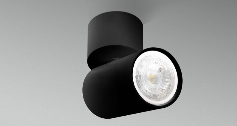 CENTURY ITALIA SRL - CUYENRN-GU10 FARETTO SOFFITTO ENFASI ROUND NERO