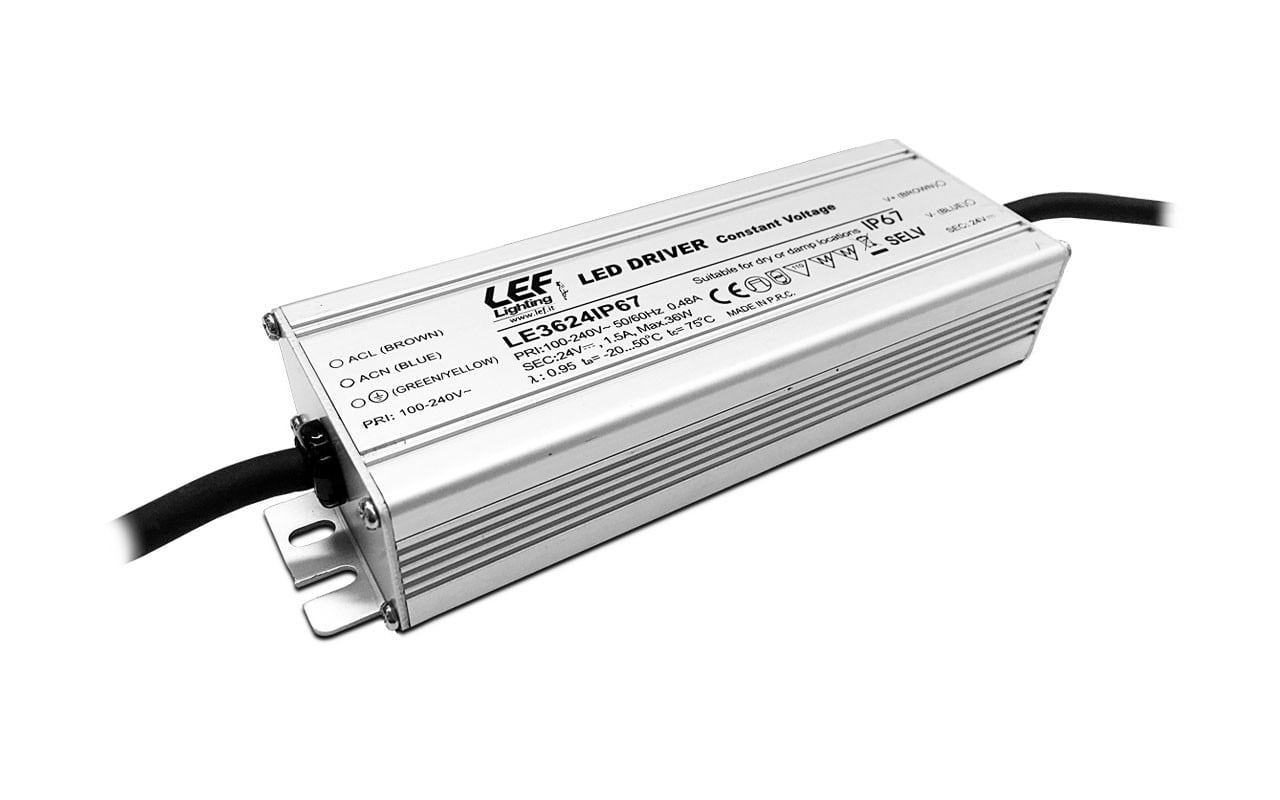 LEF LIGHTING SRL - LEFLE7524IP67 ALIM. LED TENS. COSTANTE 75W 24VDC IP67