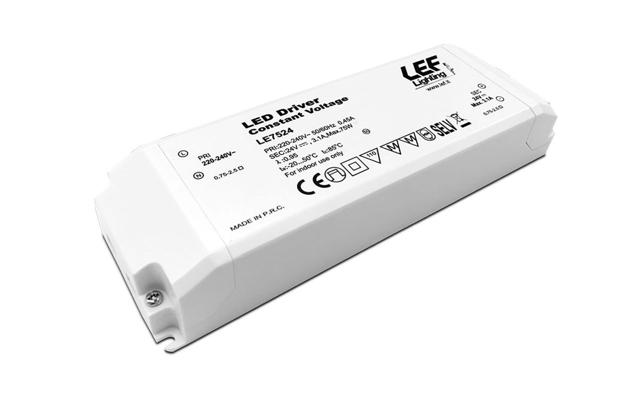 LEF LIGHTING SRL - LEFLE7524 ALIM. LED TENS.COSTANTE 75W 24VDC IP20