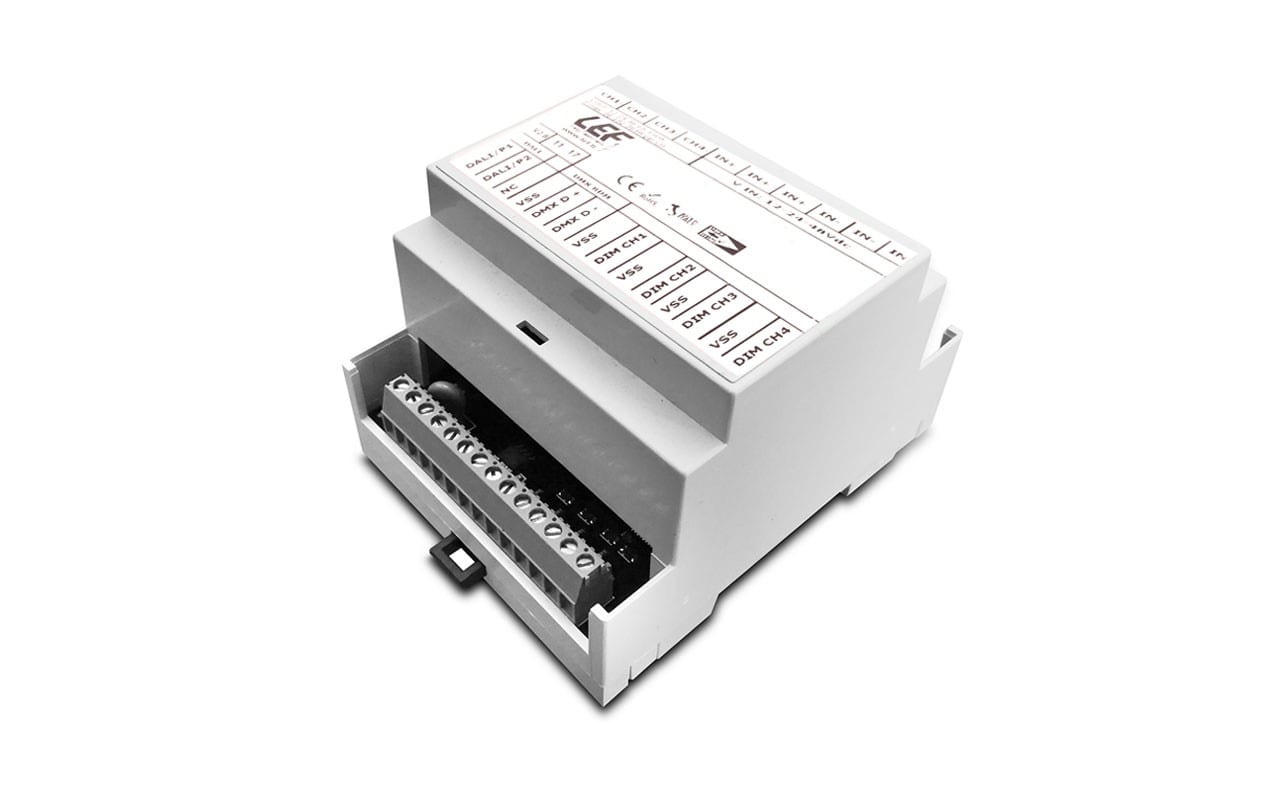 LEF LIGHTING SRL - LEFLECV1248D4CH INTER. DIMM. 12-24-48VDC CV 8A DALI 4CH