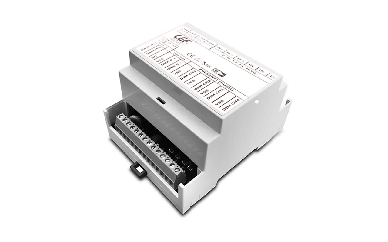 LEF LIGHTING SRL - LEFLECV1248SHOW CENTR. RGBW 12-24-48VDC 8A PUSH 4CH