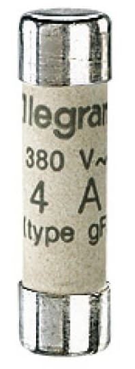 LEGRAND - LEG011304 FUSIBILI CILIND.-GG BCR 8,5X23- 4A S/SEG