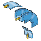 LEGRAND - LEG31AUB050G P31-CURVA 90? VAR. PIANO 50X50 GP