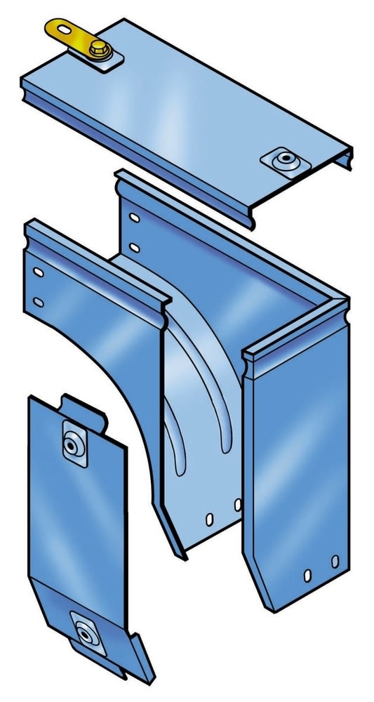 LEGRAND - LEG31AYB050Z P31-CURVA SX VAR. PIANO DISCESA 50X50 Z