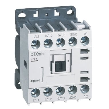 LEGRAND - LEG417056 CTX3 MINI - CONT 3P 12A 1NC 230VAC