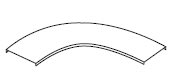 LEGRAND - LEGC312512 GLO4-COP. CURVA PIANA 90 R450 L200Z