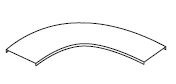 LEGRAND - LEGC312516 GLO4-COP. CURVA PIANA 90 R450 L600Z