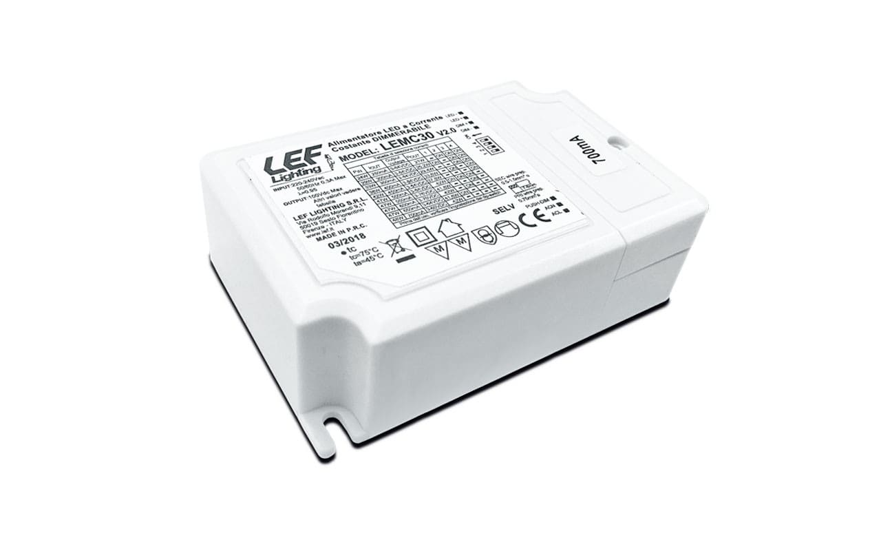 LEF LIGHTING SRL - LEFLEMC30 ALIM.LED 250 700MA 21 42W DIM.PUSH/1-10V