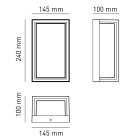 BOT LIGHTING SRL - BTLLEON12C APPLIQUE LED IP65 RETTANGOLARE 12W CCT S