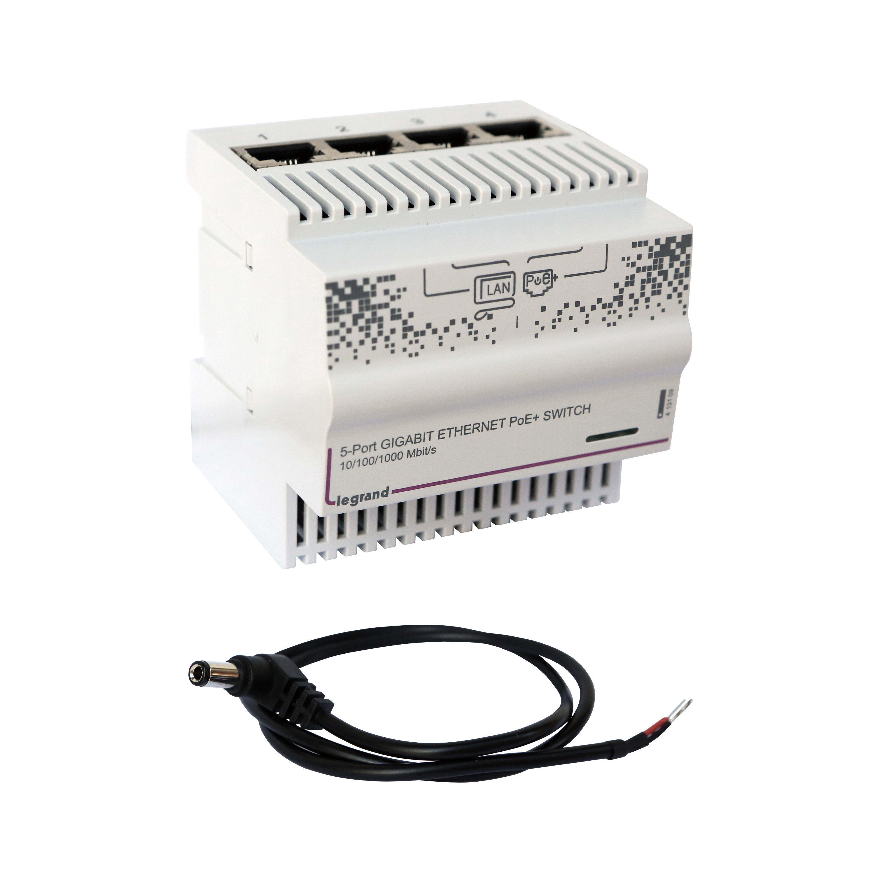LEGRAND - LEG413109 SWITCH GIGABIT GUIDA DIN 5PORTE 4PORTE P