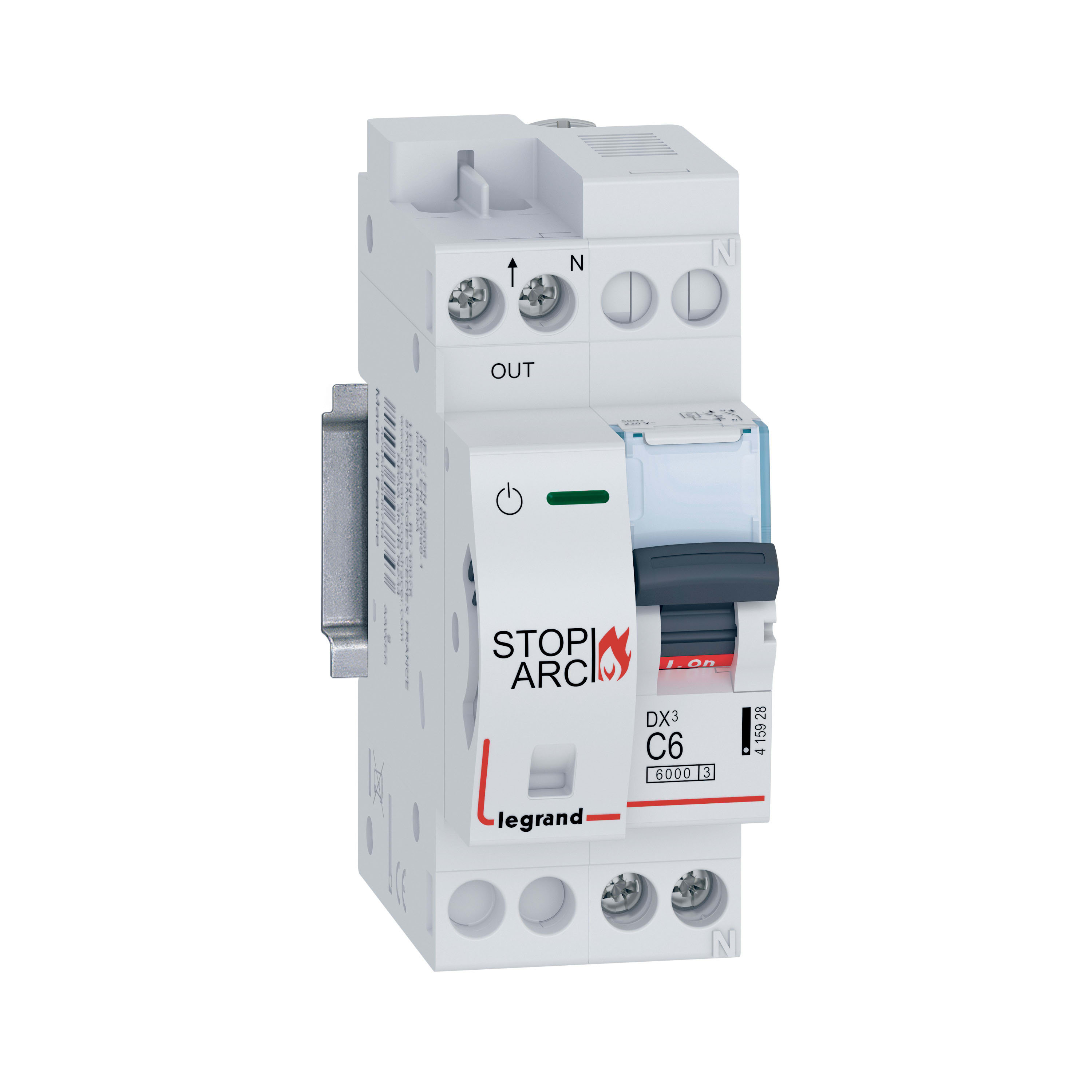 LEGRAND - LEG415928 DX3 AFDD STOP ARC 1P+NR C6 6000A