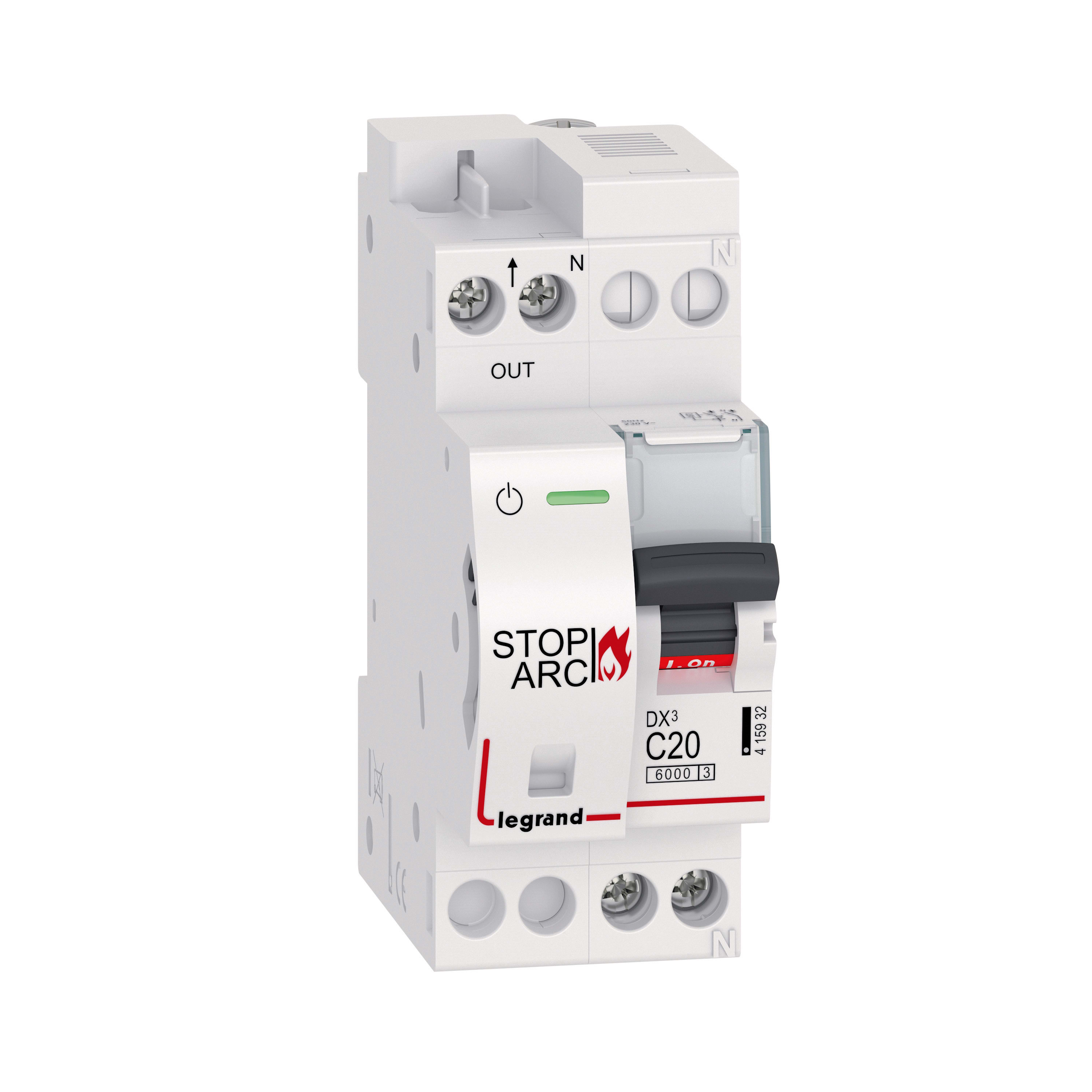 LEGRAND - LEG415932 DX3 AFDD STOP ARC 1P+NR C20 6000A