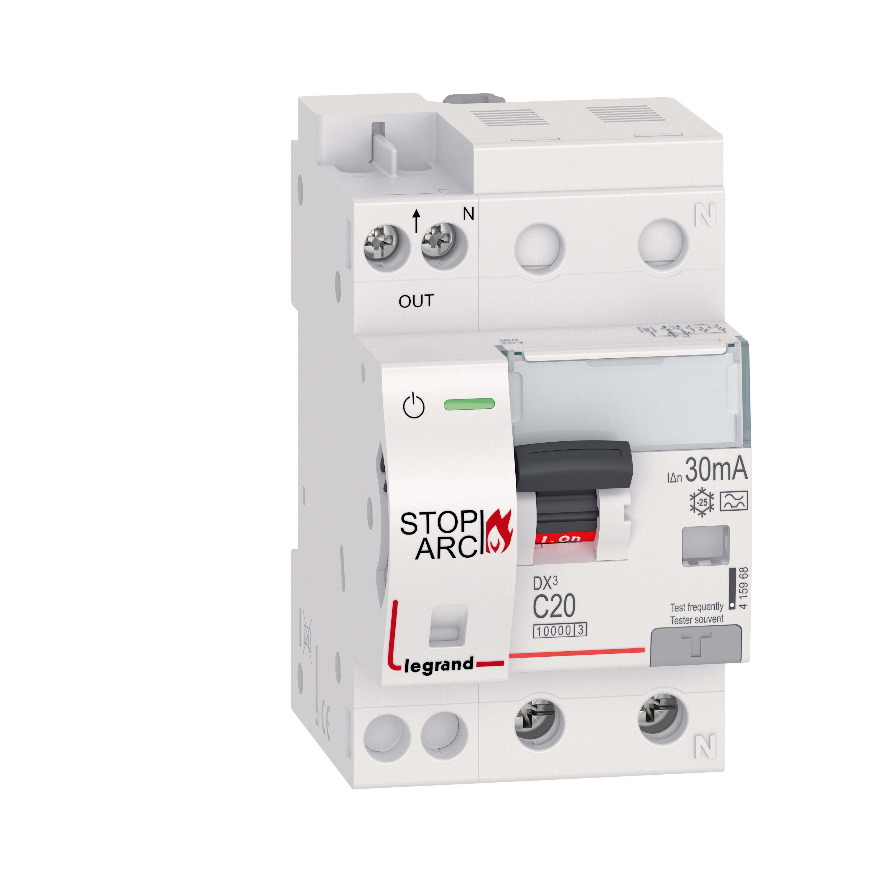 LEGRAND - LEG415968 DX3 AFDD STOP ARC 1P+NR C20 10000A 30MA