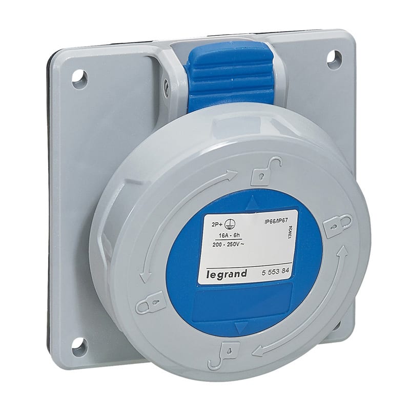 LEGRAND - LEG555486 PRESA FISSA INCASSO IP67 32A 3P+N+T 220V