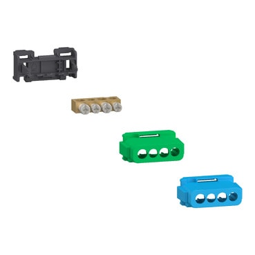 SCHNEIDER ELECTRIC - SNRLGYT2A04 Kit morsettiera Linergy, 4 fori, 2x16 mm² + 2x10 mm², terra o neutro