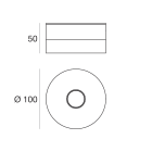 LINEA LIGHT (ILED) - ILD7618 ONE-TO-ONE PLAF.10W B.CO RAG PH.CUT
