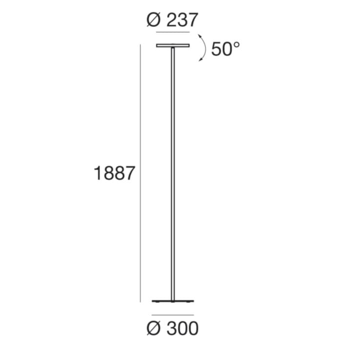 LINEA LIGHT (ILED) - ILD8366 JOSHUA PIANT.LED 25W NERO RAGG