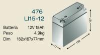 LINCE ITALIA SPA - LIN476 LI 18-12 ACCUMULATORE 12 V 18 AH