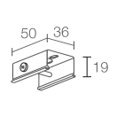 L&L LUCE E LIGHT - L&LBE0017001 KIT FISS. BINARIO A SOSP. 2M GRI