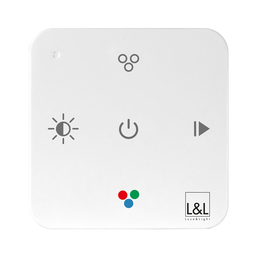 L&L LUCE E LIGHT - L<LC08 RADIOCOM TOUCH.PN RGB/RGBW 4FUNZ 3/4 CH
