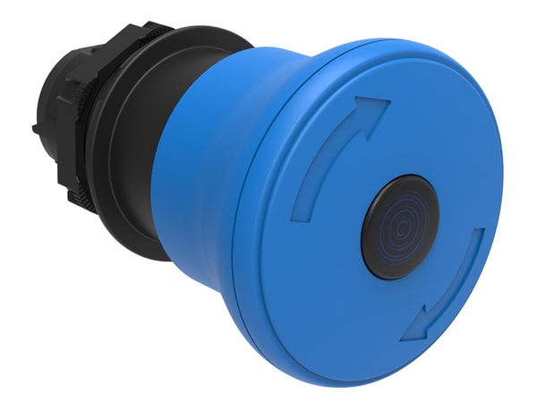 LOVATO - LOVLPCBL6646 PULSANTE FUNGO 40MM BLU LUMIN.SG.ROTAZ.
