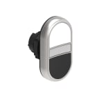 LOVATO - LOVLPCBL7114 PULSANTE DOPPIO BIANCO/NERO SENZA SIMB.