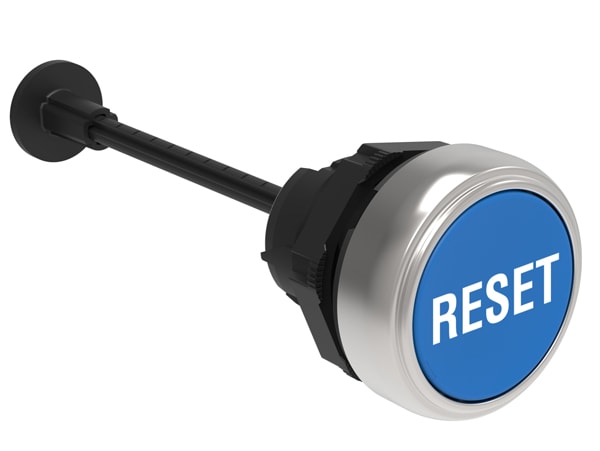 LOVATO - LOVLPCR1196 PULSANTE RIARMO RASATO RESET BLU